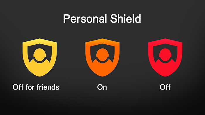 V Time Personal Shield Icons